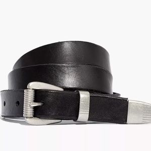 Madewell Leather Three-Piece Belt